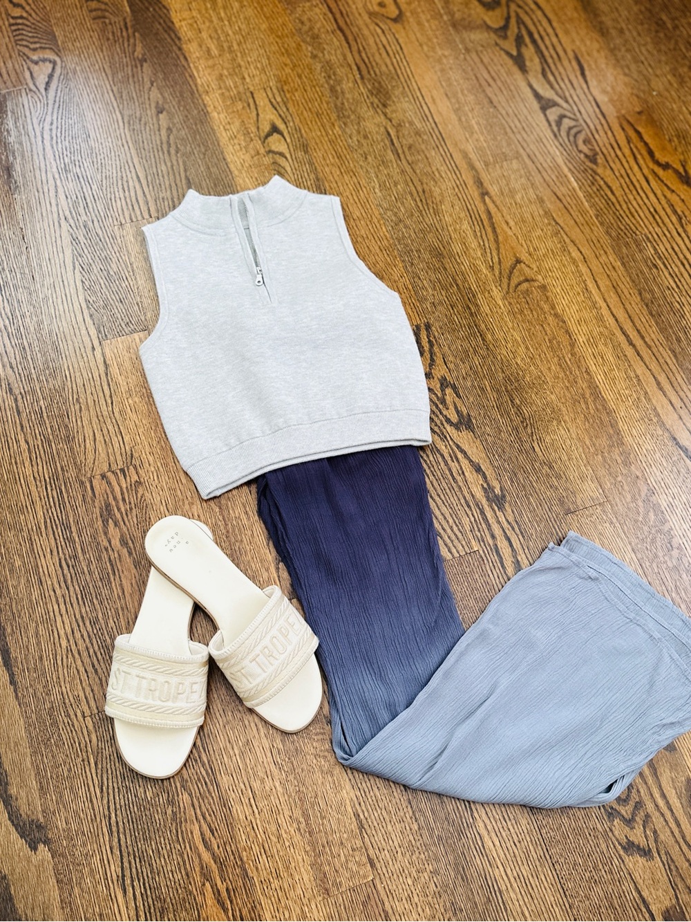 Mono B Blue Ombre Boot Cut Jumpsuit Pants